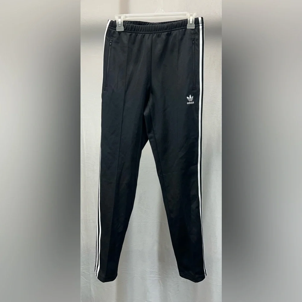 Adidas Men's‎ Black Joggers with White Stripes Small